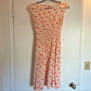 kate spade pink flamingo midi dress